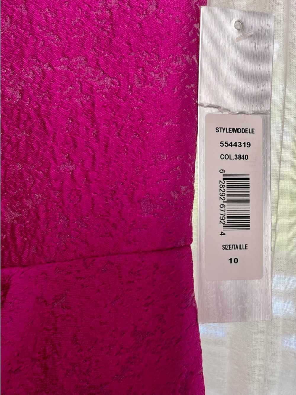 NWT Kay Unger Cerise Jacquard Asymmetric Ruffle Maxi Romper Jumpsuit - Picture 4 of 6